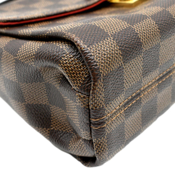LOUIS VUITTON Croisette Damier Ebene Crossbody Bag Brown