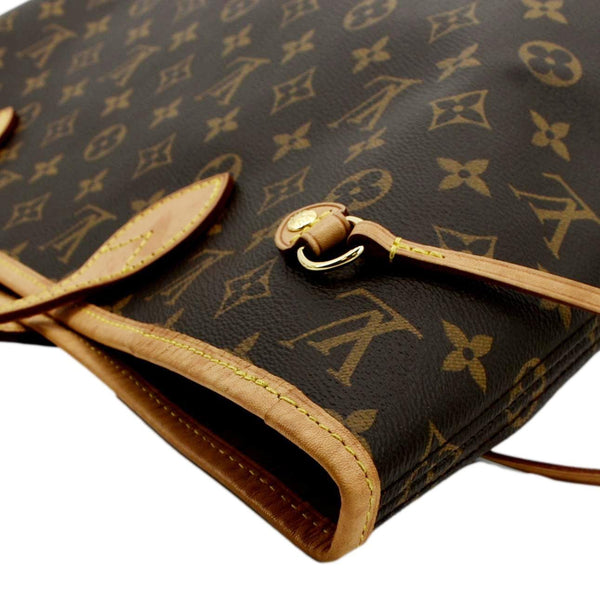LOUIS VUITTON Neverfull MM Monogram Canvas Tote Bag Brown