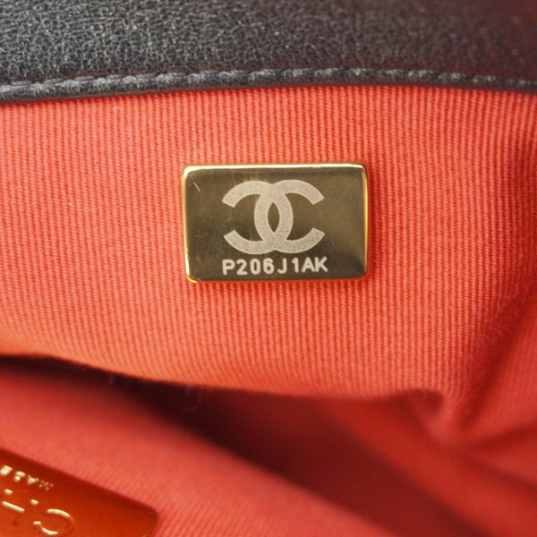 CHANEL 19 Flap Large Lambskin Leather Shoulder Bag Black