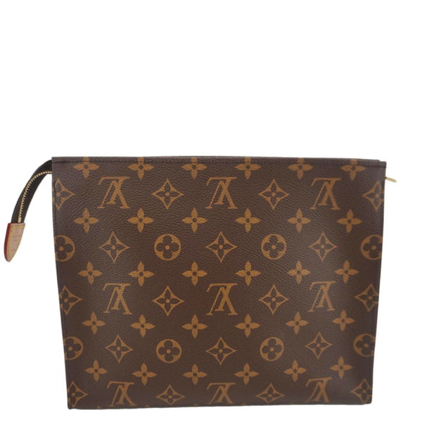 LOUIS VUITTON Poche Toilette NM Monogram Canvas Toiletry Pouch Brown