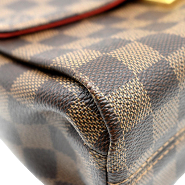 LOUIS VUITTON Croisette Damier Ebene Crossbody Bag Brown