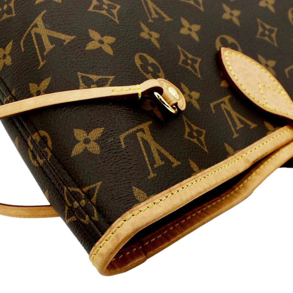 LOUIS VUITTON Neverfull MM Monogram Canvas Tote Bag Brown
