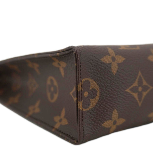LOUIS VUITTON Poche Toilette NM Monogram Canvas Toiletry Pouch Brown