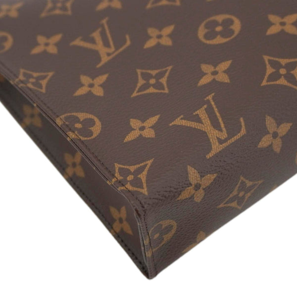 LOUIS VUITTON Poche Toilette NM Monogram Canvas Toiletry Pouch Brown