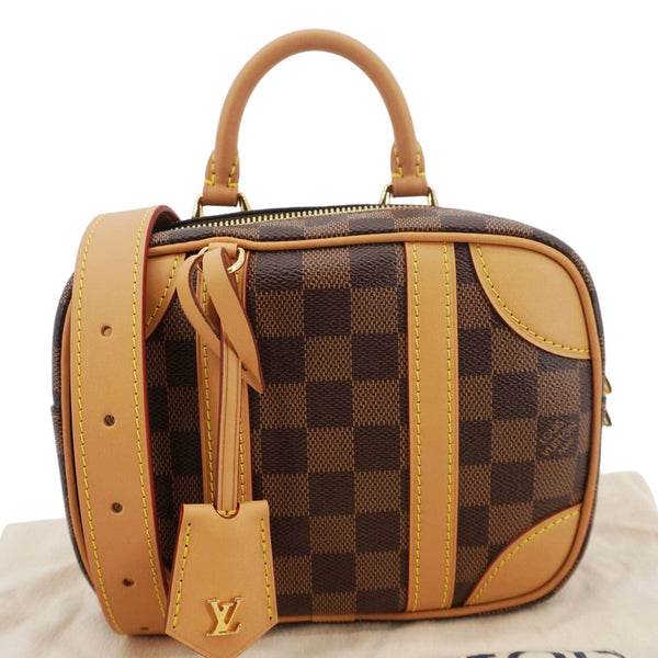 LOUIS VUITTON Valisette Souple BB Damier Ebene Shoulder Bag Brown