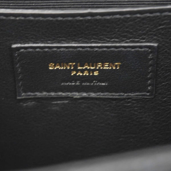 YVES SAINT LAURENT Envelope Medium Grain De Poudre Leather Shoulder Bag Black