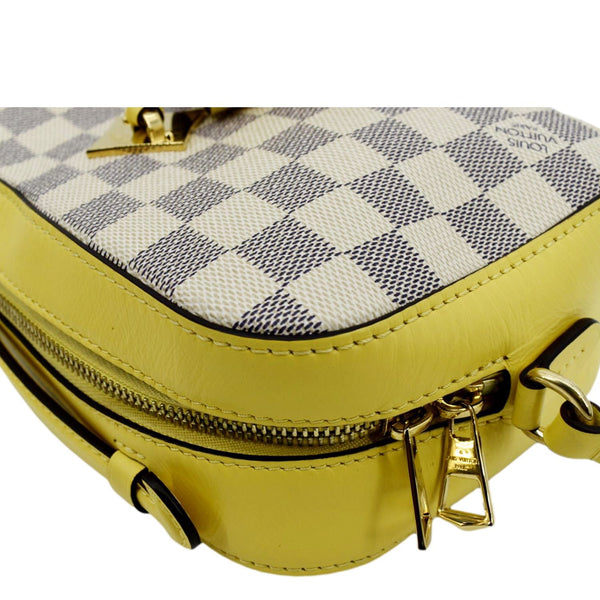 LOUIS VUITTON Saintonge Damier Azur Crossbody Bag White