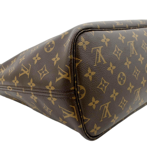 LOUIS VUITTON Neverfull MM Monogram Canvas Tote Bag Brown