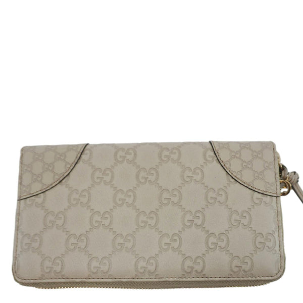GUCCI GG Canvas Zippy Wallet White 323397