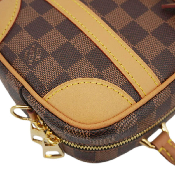 LOUIS VUITTON Valisette Souple BB Damier Ebene Shoulder Bag Brown