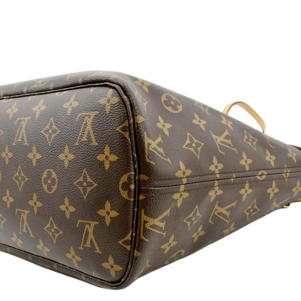 LOUIS VUITTON Neverfull MM Monogram Canvas Tote Bag Brown