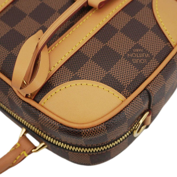 LOUIS VUITTON Valisette Souple BB Damier Ebene Shoulder Bag Brown