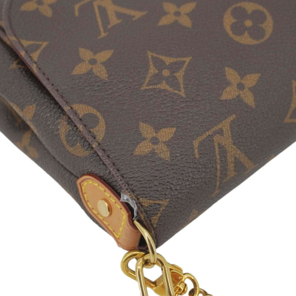 LOUIS VUITTON Favorite MM Monogram Canvas Shoulder Bag Brown