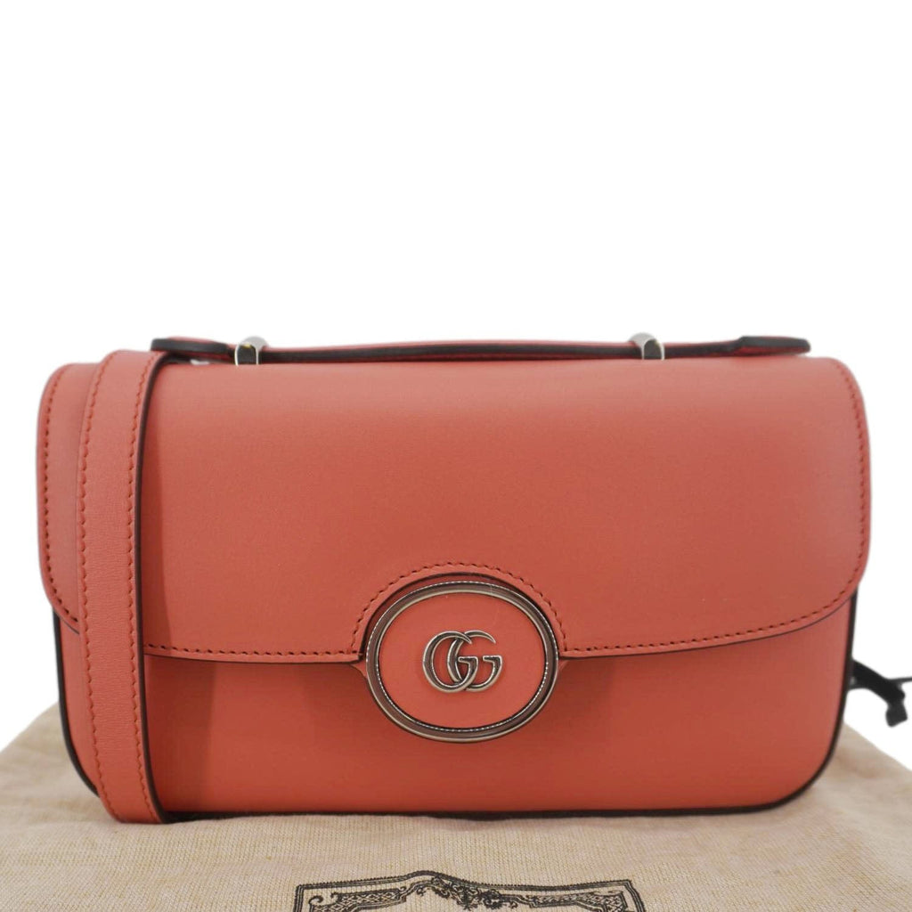 Gucci Women Dark Pink Leather Mini Petite Gg Handbag