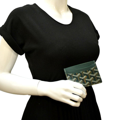 GOYARD Saint Sulpice Monogram Canvas Card Holder Green