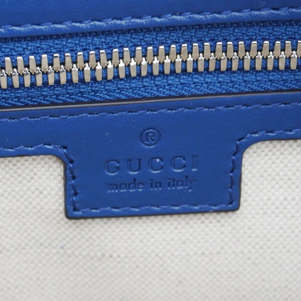 GUCCI Autre Marque GG Embossed Leather Tote Bag Blue 625774