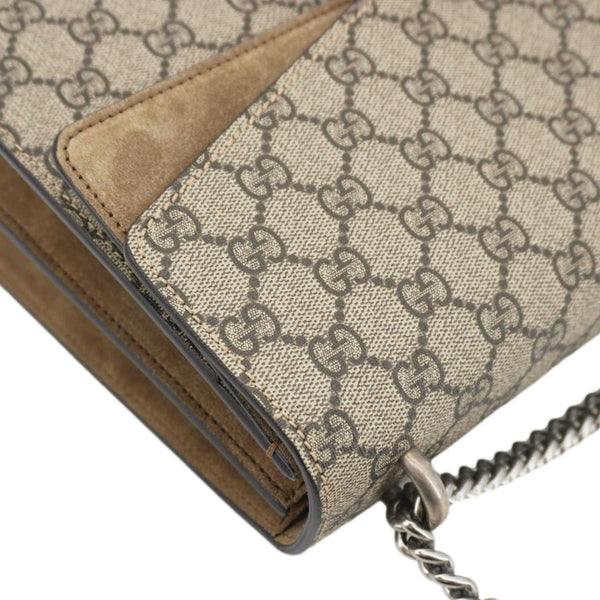 GUCCI Dionysus Medium GG Supreme Monogram Shoulder Bag Beige 403348