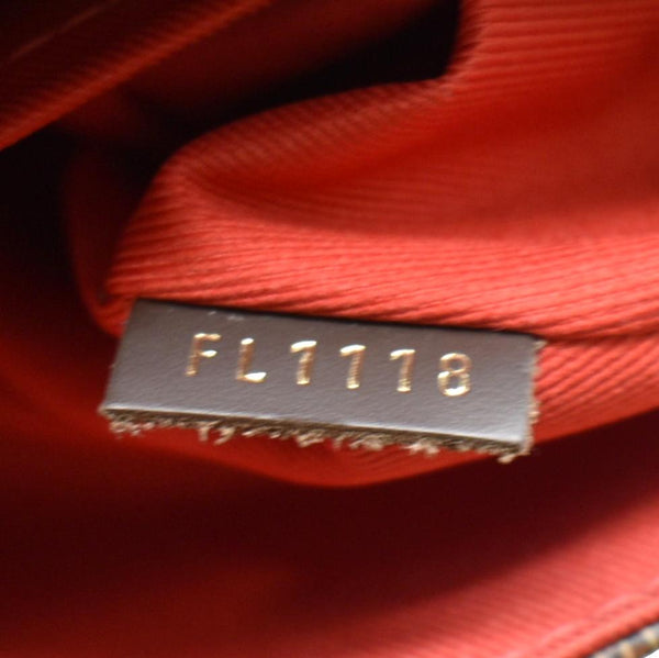 LOUIS VUITTON Croisette Damier Ebene Crossbody Bag Brown