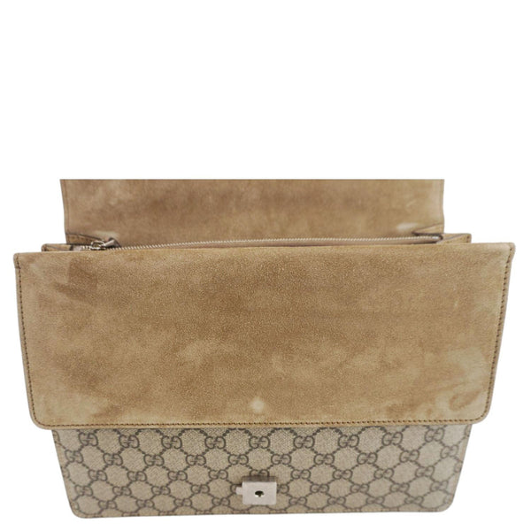GUCCI Dionysus Medium GG Supreme Monogram Shoulder Bag Beige 403348