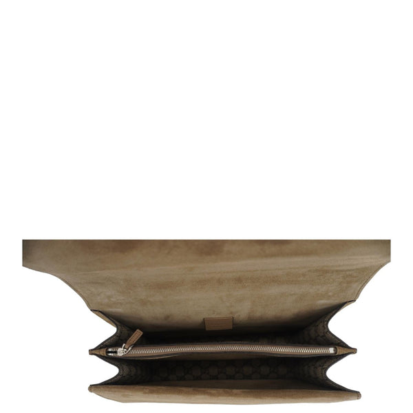 GUCCI Dionysus Medium GG Supreme Monogram Shoulder Bag Beige 403348