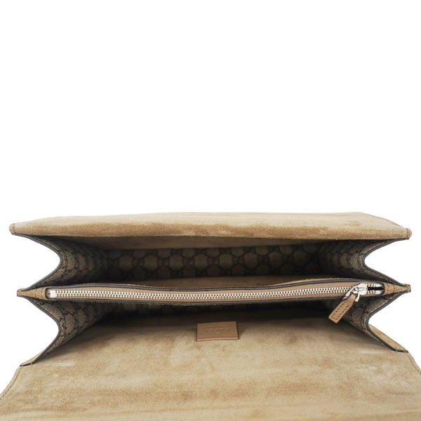 GUCCI Dionysus Medium GG Supreme Monogram Shoulder Bag Beige 403348