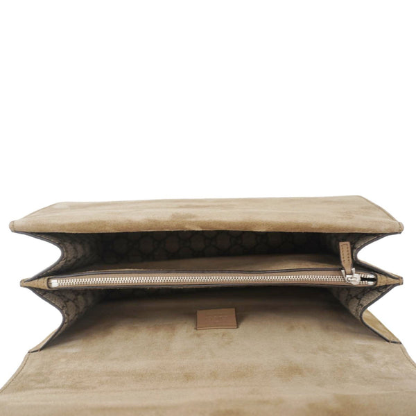 GUCCI Dionysus Medium GG Supreme Monogram Shoulder Bag Beige 403348