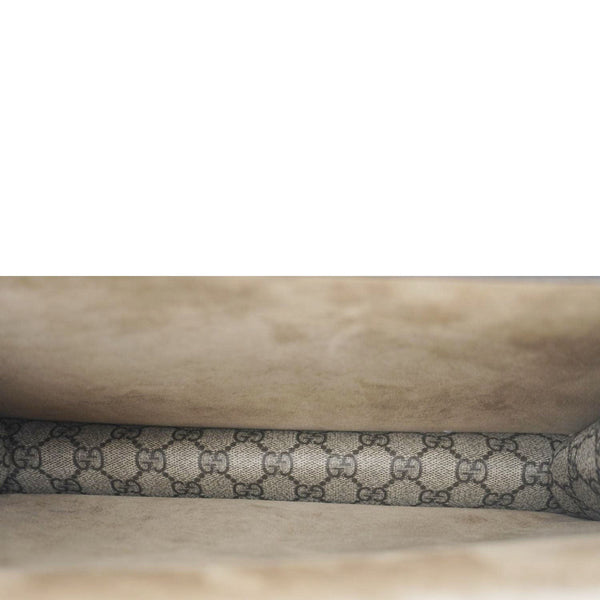 GUCCI Dionysus Medium GG Supreme Monogram Shoulder Bag Beige 403348