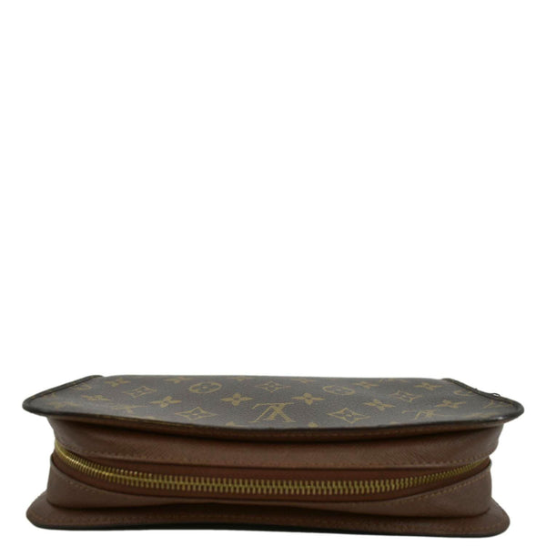 LOUIS VUITTON Orsay Monogram Canvas Clutch Bag Brown