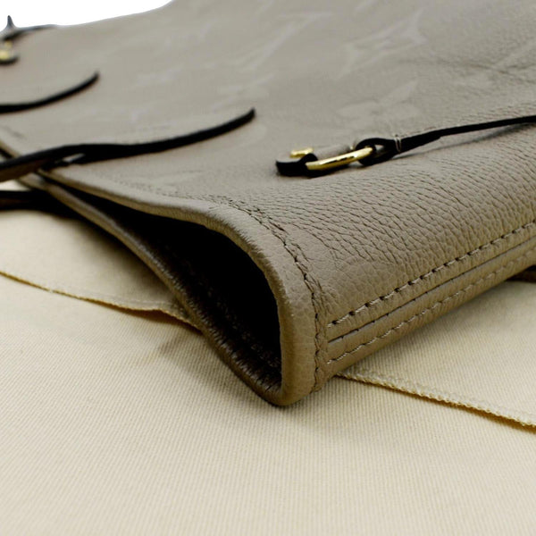 LOUIS VUITTON Neverfull MM Monogram Empreinte Tote Bag Tourterelle
