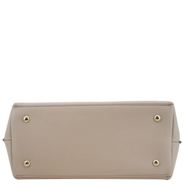 LOUIS VUITTON Lockme Ever MM Leather Shoulder Bag Greige