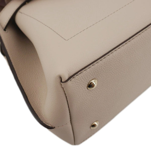 LOUIS VUITTON Lockme Ever MM Leather Shoulder Bag Greige