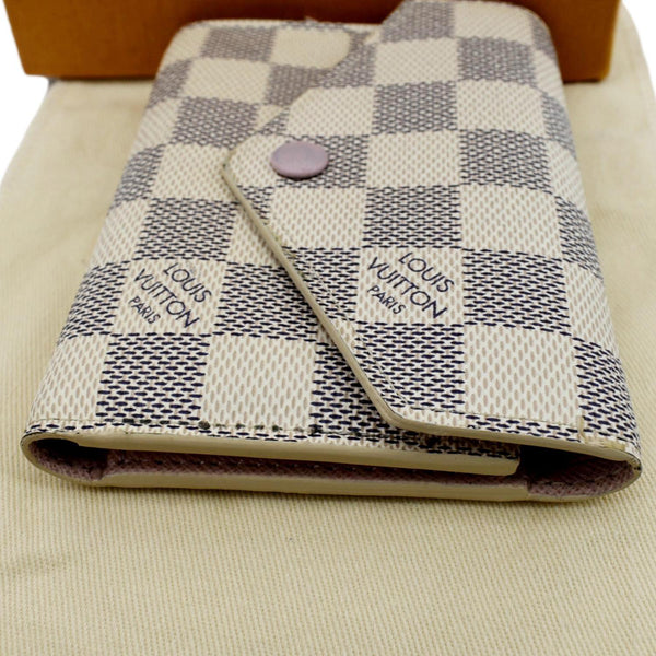 LOUIS VUITTON Victorine Damier Azur Wallet White
