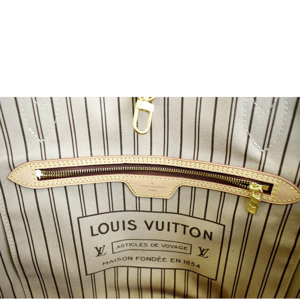 LOUIS VUITTON Neverfull MM Monogram Canvas Tote Bag Brown