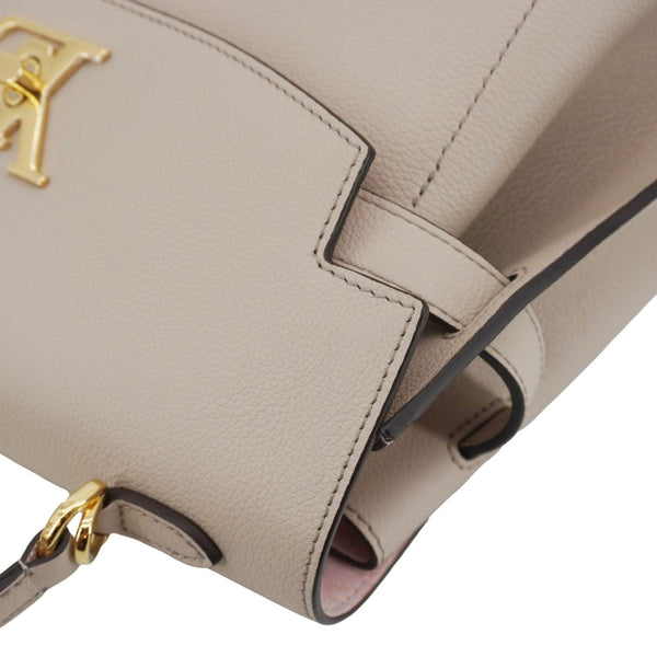 LOUIS VUITTON Lockme Ever MM Leather Shoulder Bag Greige