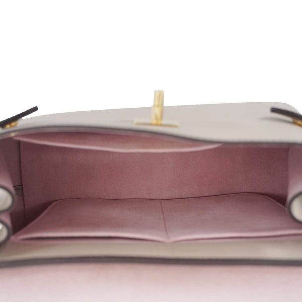 LOUIS VUITTON Lockme Ever MM Leather Shoulder Bag Greige