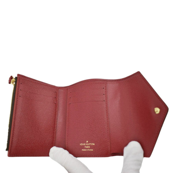 LOUIS VUITTON Victorine Damier Ebene Canvas Wallet Brown