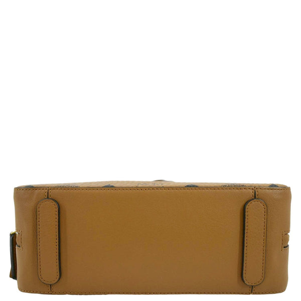 MCM Half Moon Medium Visetos Canvas Tote Bag Cognac