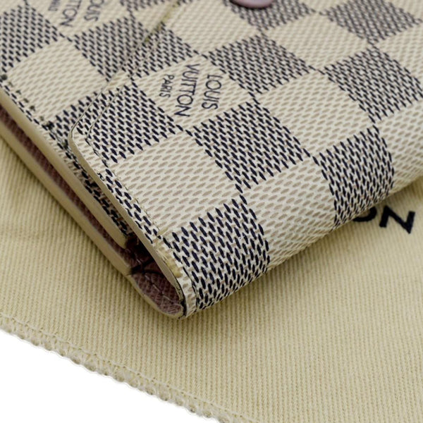 LOUIS VUITTON Victorine Damier Azur Wallet White