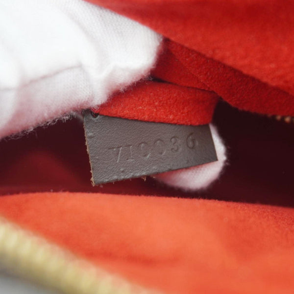 LOUIS VUITTON Triana Damier Ebene Satchel Bag Brown