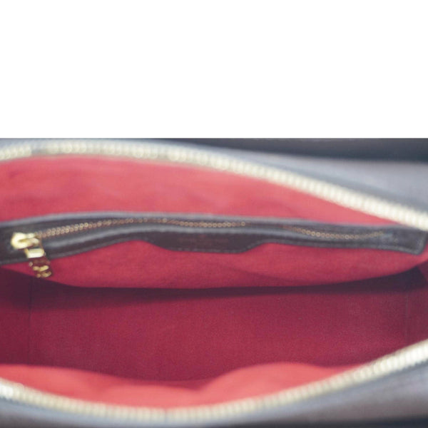 LOUIS VUITTON Triana Damier Ebene Satchel Bag Brown