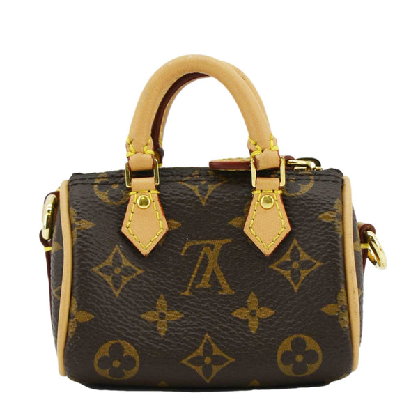 LOUIS VUITTON Speedy Monogram Canvas Bag Charm Brown