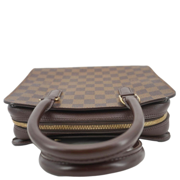 LOUIS VUITTON Triana Damier Ebene Satchel Bag Brown