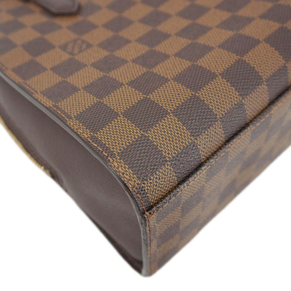 LOUIS VUITTON Triana Damier Ebene Satchel Bag Brown