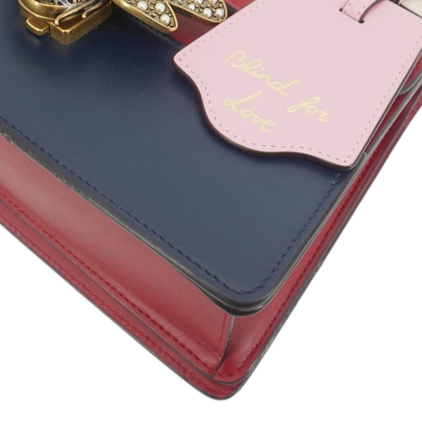 GUCCI Queen Margaret Bee Blind For Love Leather Shoulder Bag Multicolor 476541