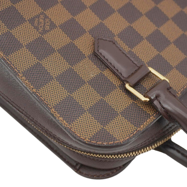 LOUIS VUITTON Triana Damier Ebene Satchel Bag Brown