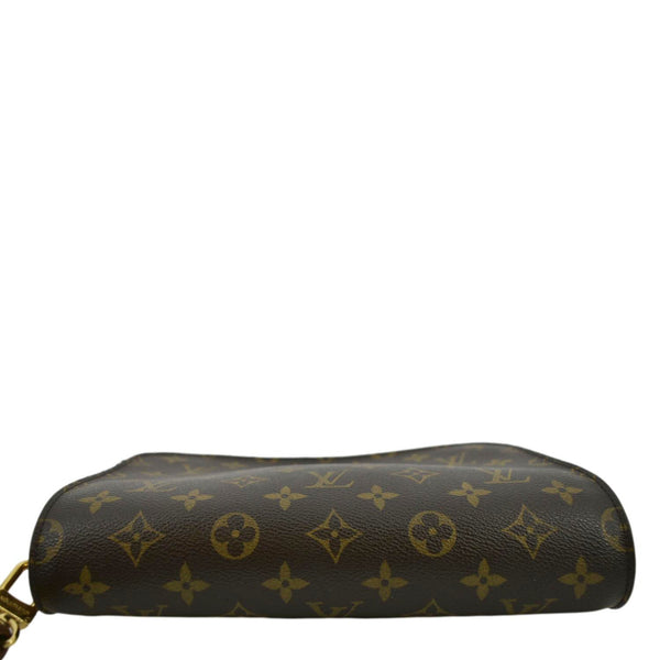 LOUIS VUITTON Orsay Monogram Canvas Clutch Bag Brown