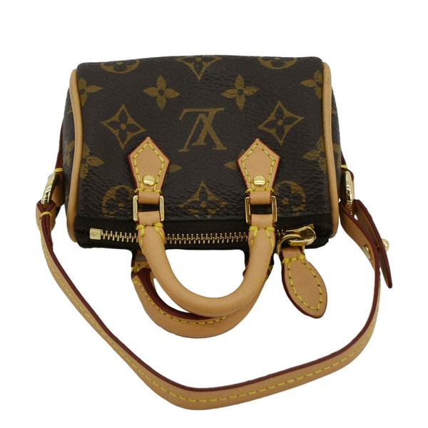 LOUIS VUITTON Speedy Monogram Canvas Bag Charm Brown