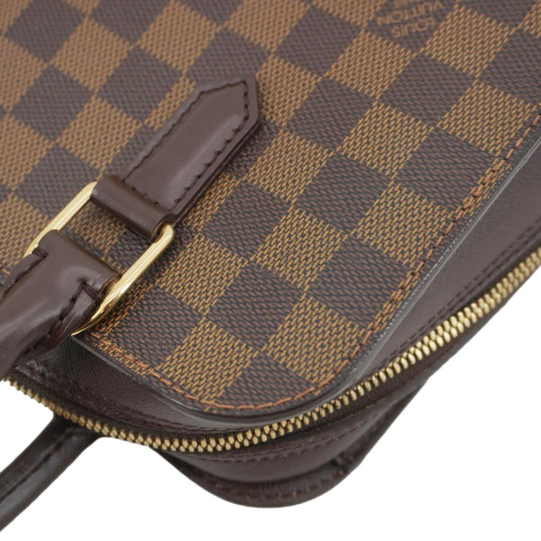 LOUIS VUITTON Triana Damier Ebene Satchel Bag Brown