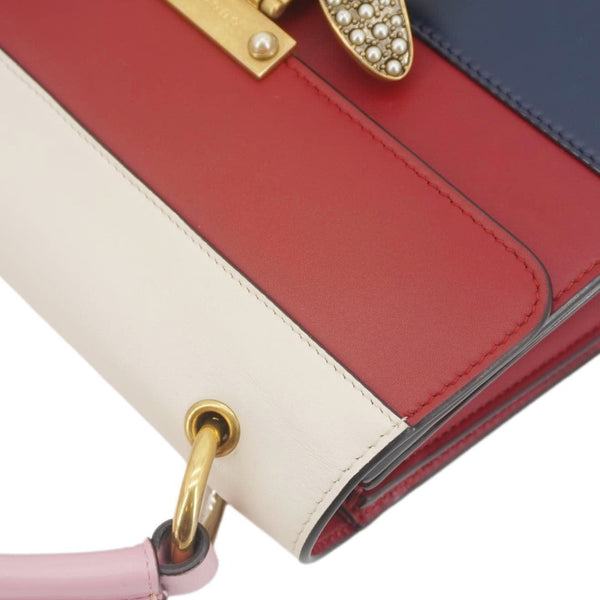 GUCCI Queen Margaret Bee Blind For Love Leather Shoulder Bag Multicolor 476541
