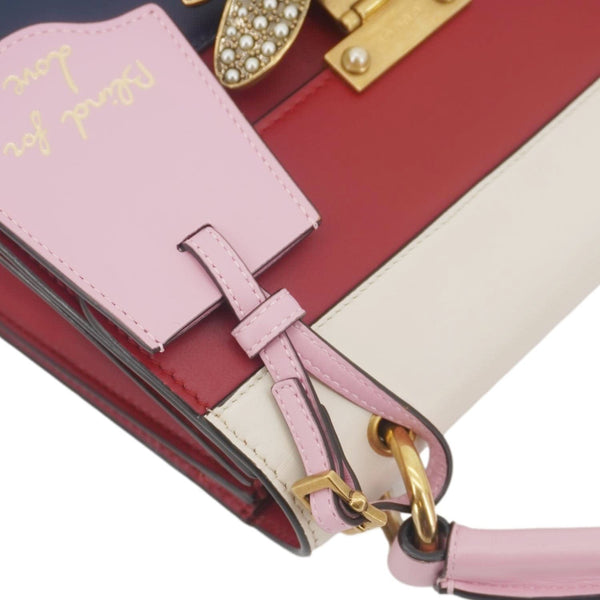 GUCCI Queen Margaret Bee Blind For Love Leather Shoulder Bag Multicolor 476541